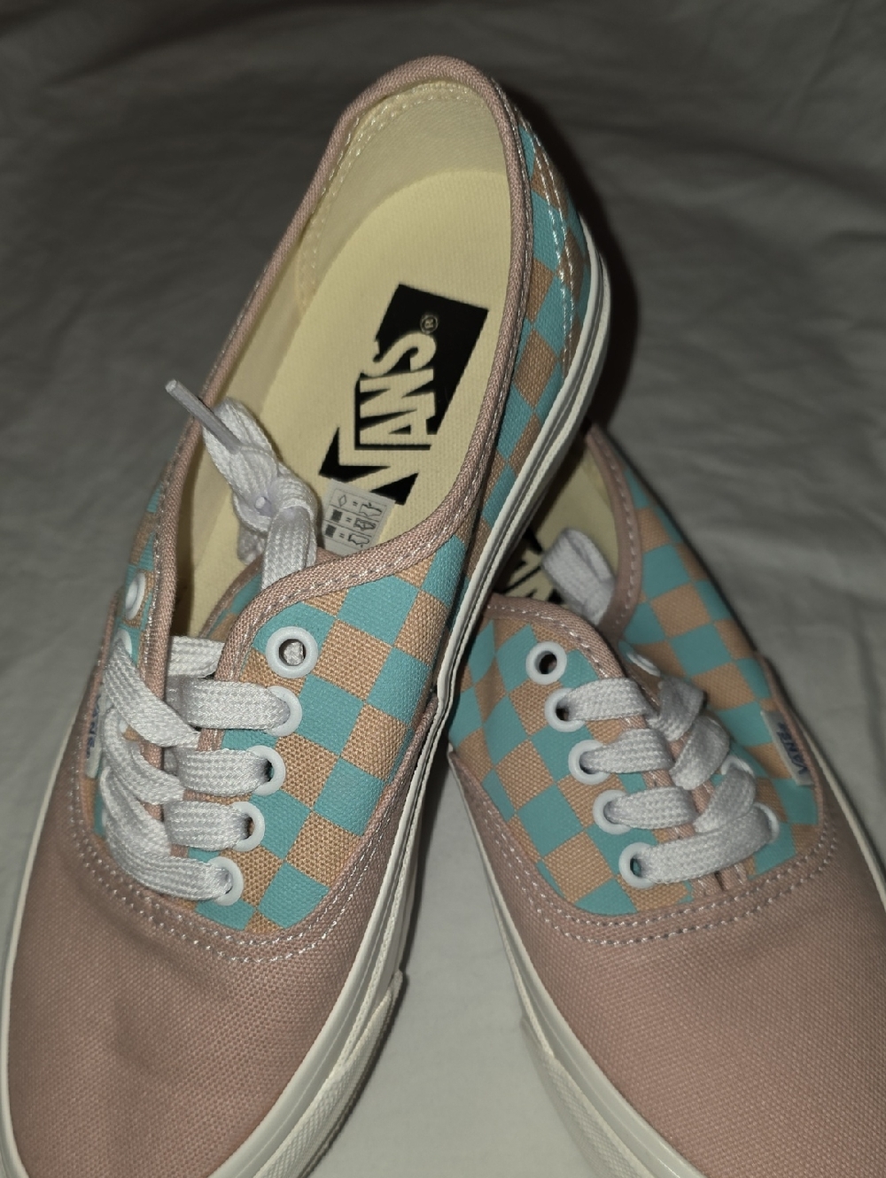 Vans Sepia Rose Pink And Teal Blue Womens Size 8